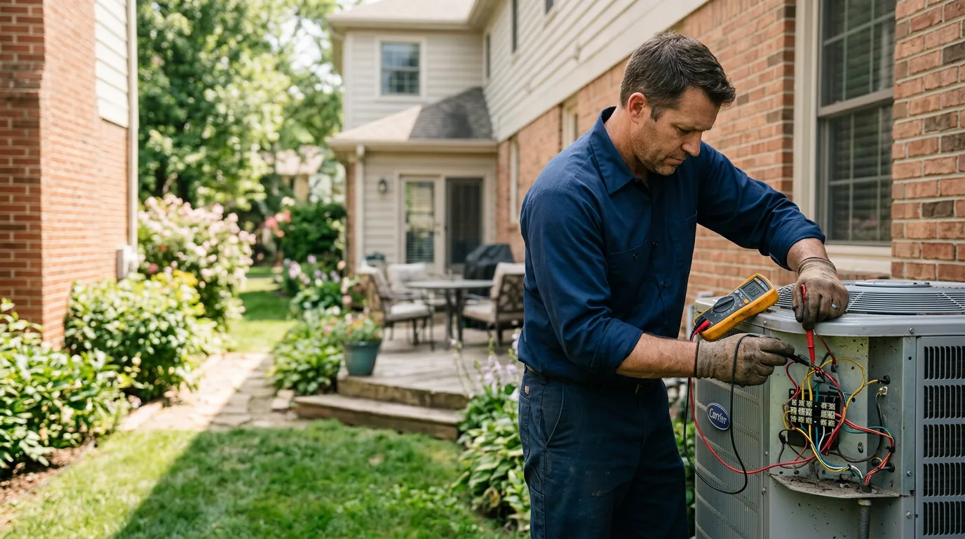 HVAC technician working near Englishtown, NJ